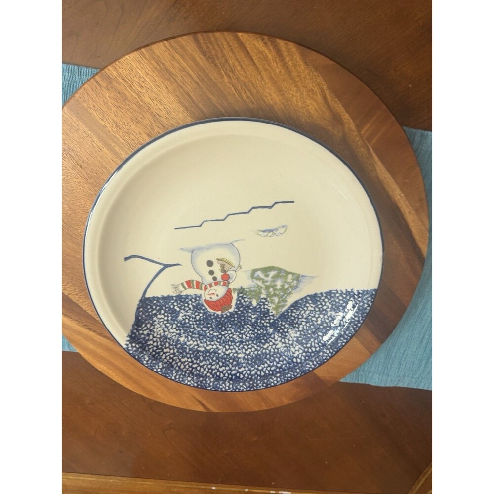12" Chop Plate (Round Platter) Snowman by Thomson